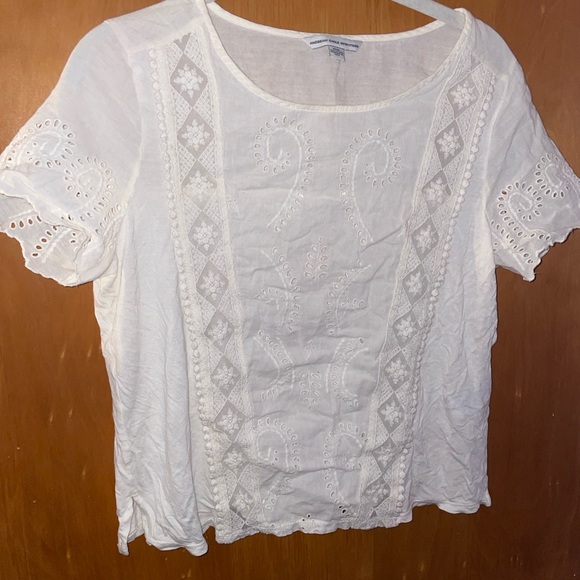 American Eagle Outfitters Lace Embroidered Top 🤍 - Picture 5 of 12
